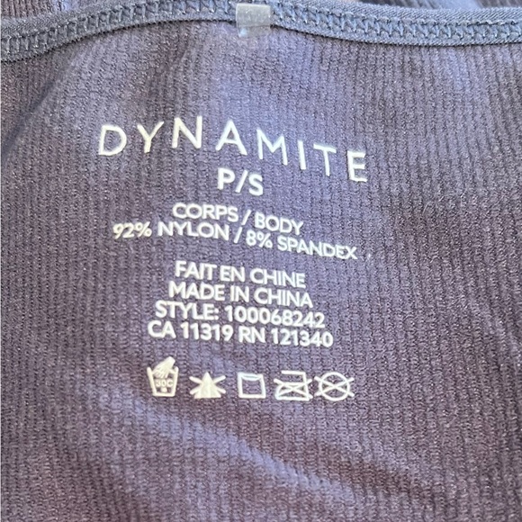 Dynamite greyish purple V-Neck Crop Top - Picture 3 of 4